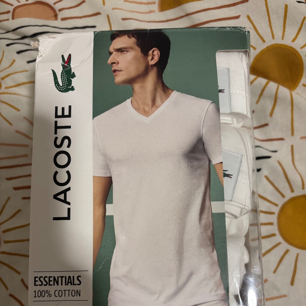 Lacoste Men’s White Shirts 3 pack XXL